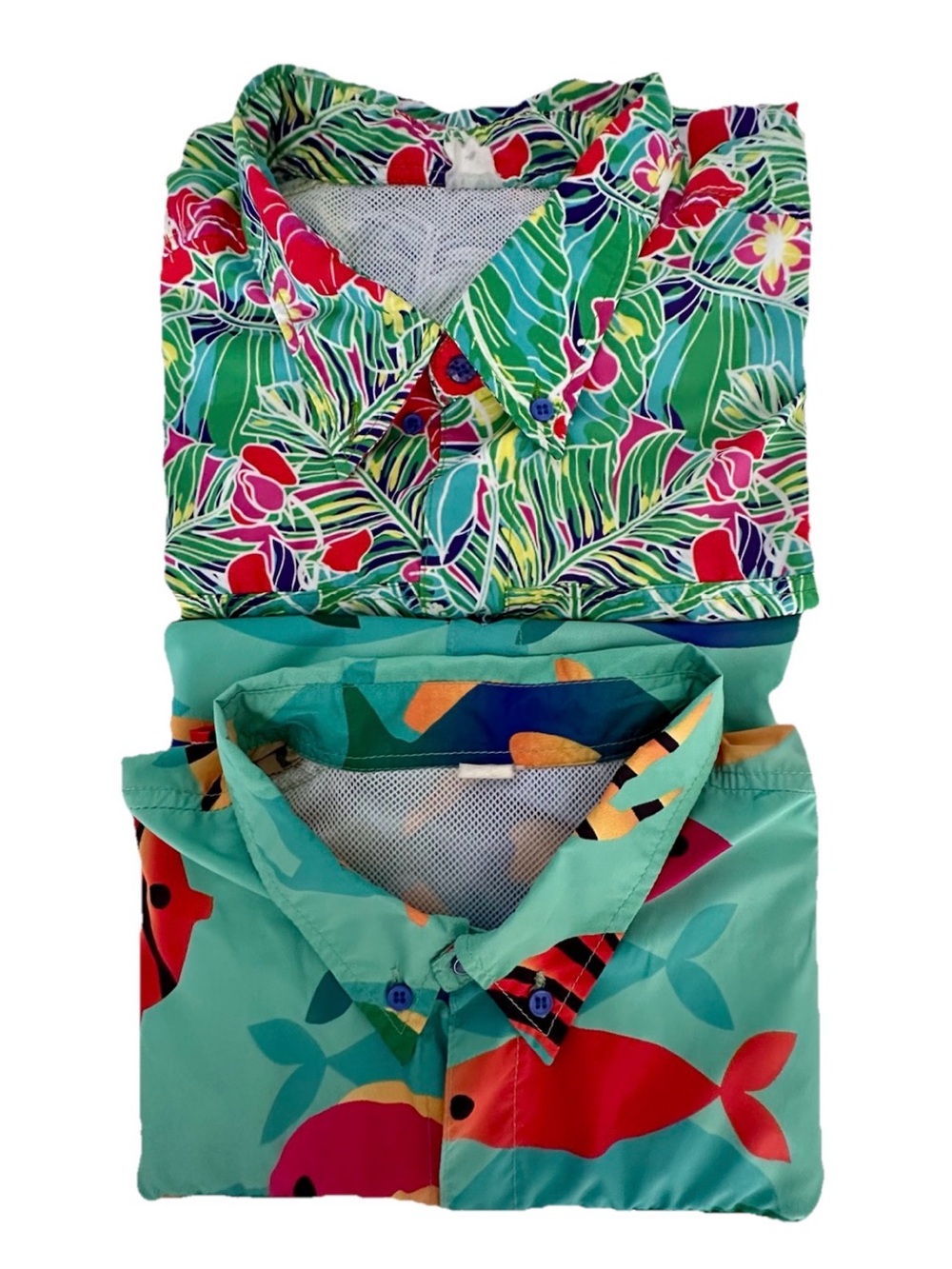 PEJE’S Men’s XL Vibrant Lightweight Fishing Shirt, Bundle of 2